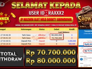 Bukti Pembayaran Lunas Jackpot 80jt dan 70jt tgl 26 - Maret - 2026