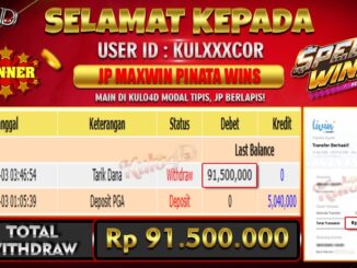 Pembayaran Jackpot Speed Winner - Pgsoft Rp. 91,500,000,- LUNAS !!